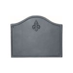 Fleur-de-lys Traditional Cast Iron Fire Back