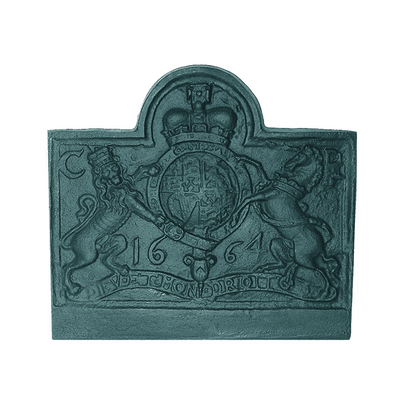 Lion 7 Unicorn Traditional Cast Iron Fire Back
