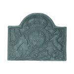 Lion & Unicorn Traditional Cast Iron Fire Back