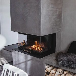 RAIS Visio 3 Large Three Sided Inset Wood Burning Fire