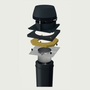 Exodraft RS009 Chimney Fan Package for Stove or Insert – Steel Chimney Above Ridge
