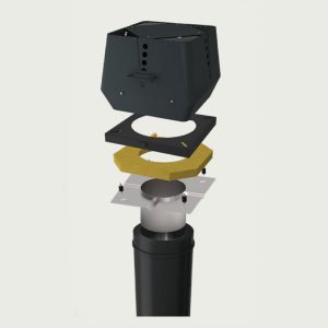 Exodraft RSV009 Chimney Fan Package for Stove or Insert – Steel Chimney Below Ridge