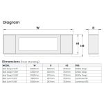 Bari Floor Standing Electric Fireplace Suite - Sizes And Dimensions