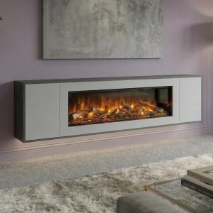 Katell Italia Bari Wall Mounted Electric Fireplace Suite