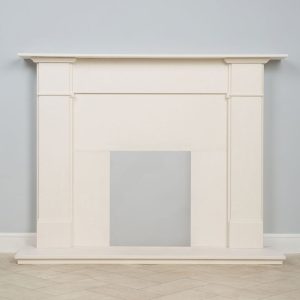 Claydon 61" Aegean Limestone Complete Fireplace Suite