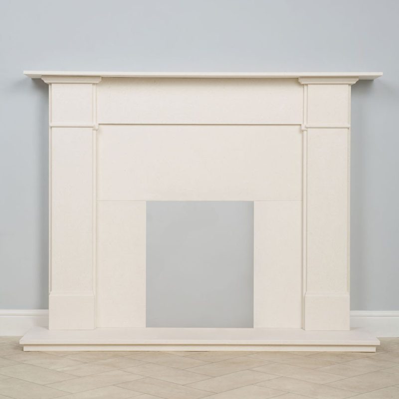 Claydon 61 Aegean Limestone Complete Fireplace Suite