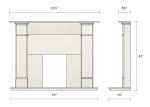 Claydon Suite in Aegean Limestone drawing