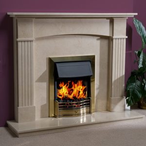 Fluted Arch 53" Complete Fireplace Suite
