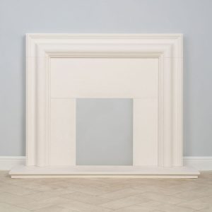 Marylebone 59" Aegean Limestone Complete Fireplace Suite