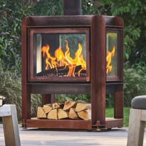RB73 Fennek 80 Outdoor Wood Burning Stove - Mobile Version