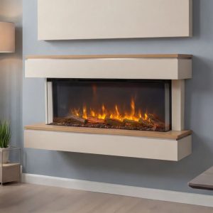 Katell Italia Turin Wall Mounted Electric Fireplace Suite