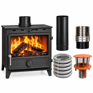 FDC 5 Wide Multifuel Stove & Flue Liner Package
