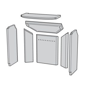 Contura 810 Classic Firebrick Set